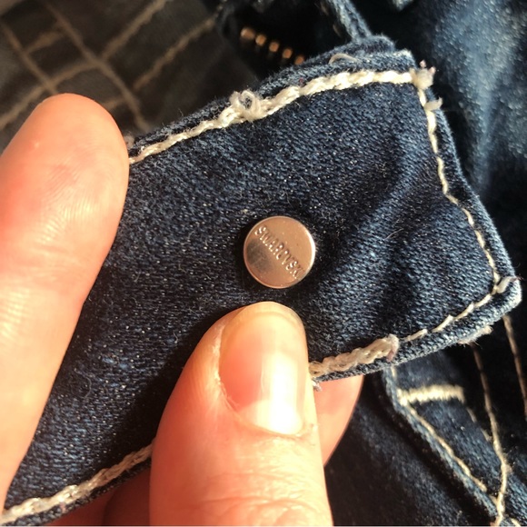 True Religion Becky Womens Black Swarovski Crystal Jeans Size 30 Beautiful. - Picture 6 of 12